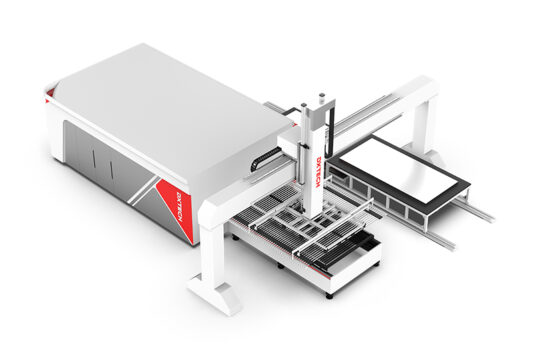 Macchina per il taglio laser di carico e scarico completamente automatica