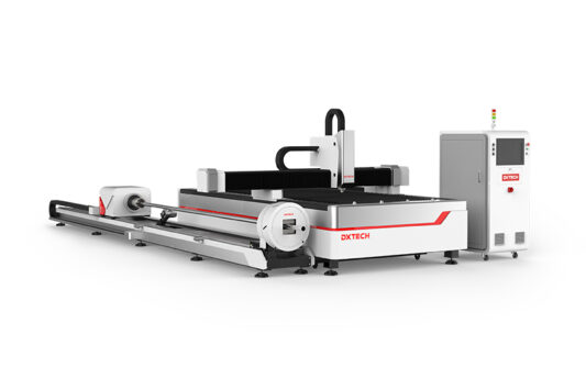 Macchina per il taglio laser di tubi per tubi in lamiera a doppio uso