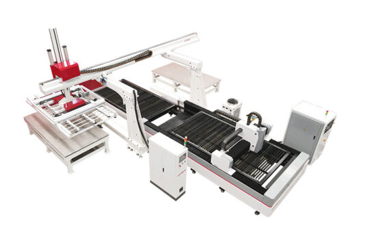 Macchina da taglio laser a fibra ad alimentazione automatica con piattaforma di scambio